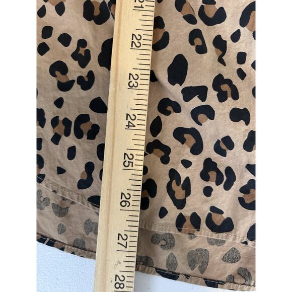 J.Crew Leopard High-Low Popover Tunic Top Women's XS Classic Preppy Cotton AT390 - Picture 9 of 9